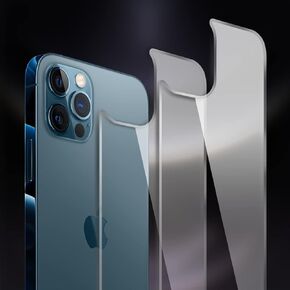 واقي شاشة أمامي وخلفي لهاتف iPhone 12 Pro، زجاج مقسى [لمسة لمسية] طبقة أمامية وخلفية فائقة الوضوح مضادة لبصمات الأصابع/الخدش لهاتف iPhone 12 Pro (6.1 بوصة)