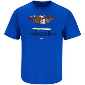 Buffalo Football Fans. Smash Tables Royal T-Shirt (Sm-5X)