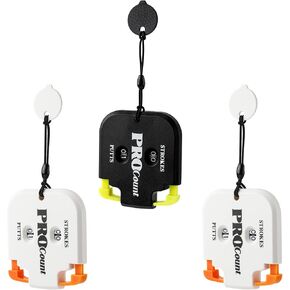 3pcs Mini Golf Score Counter, Golf Shot Clicker Counter Golf Score Keeper with Dial Reset Tool Key Chain Golf Scoreboard for Outdoor Sport Scoreboard Games Golf Accessories