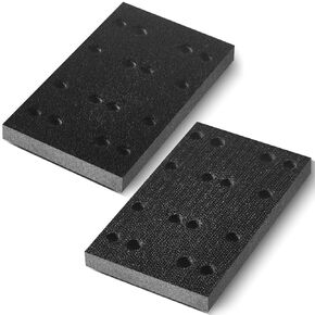 2 Pcs Soft Black Foam Sanding Pads Interface Sander Backing Pad Compatible with Festool RS400 LS130 Sander, 80 x 133 x 12 mm