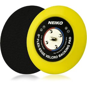 Neiko 30266A Flexible-Edge Hook-and-Loop PU Backing Pad for DA Sander Polisher Buffer, 5 Inches by 5/16 Inches, 24 Thread