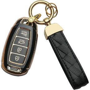 لسلسلة مفاتيح Hyundai Key Fob Cover مناسبة لعام 2019 2020 2021 Hyundai Fe Palisade Kona Elantra GT Veloster 4 5 أزرار حافظة مفاتيح ذكية (أخضر زيتوني، 5 أزرار) in Kuwait
