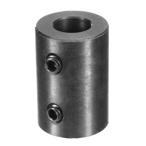 uxcell Shaft Coupling 1/2" Bore, 1" OD, 1-1/2" Length, Black Oxide Plated Steel Rigid Coupling, Motor Wheel Coupler, (2 Set Screws)