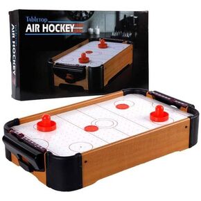 Portable Table Top Mini Wooden Air Hockey Game, with 2 Strikers and 2 Pucks, Mini Air Hockey, Table Top Air Hockey, Mini Air Hockey Table, Tabletop Air Hockey Game