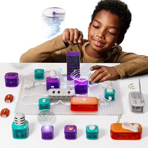 Science Can Circuit Board for Kids with 50 Experiments Learning Electricity, Beginner Large Particles Block Electronics Exploration Kit, STEM Projects Educational Toys Science Kits for Boy Girls
