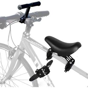 Kids Bike Seat Replacement with Handlebar,Detachable Front Mounted Child Bicycle Seat with Foot Pedals for Children 2~5 Years