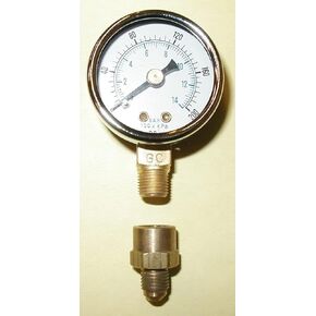 Oil Burner Fuel Pressure Test Gauge Compatible with Beckett, Suntec, Webster & Danfoss Pumps