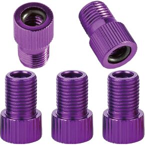 VANSIHO Aluminum Presta to Schrader Converter Car Valve Adapter Bicycle Bike Tube Pump Air Compressor Tools 5pcs (Black)