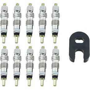 RLECS 10PCS 26mm/1inch Long Mountain Bike Removable Vacuum Valve Cores Valve Cores Bicycle Replacement Brass Tubeless Cores Suitable for Road MTB Bicycles