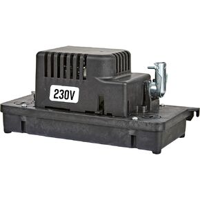 Little Giant VCCA-20-P 230 Volt, 1/30 HP, 80 GPH Low Profile Plenum Condensate Removal Pump, 6-ft. Cord (plug-less), Black, 554222101