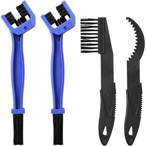 Bicycle Chain Cleaning Tool Kit,4 Pcs Bike Chain Crankset Brush for Mountain,Road,City,BMX,MTB Bike and Motorcycle (Blue)