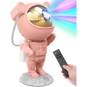 Star Projector Galaxy Night Light - Astronaut Space Projector, Starry Nebula Ceiling LED Lamp with Timer and Remote, Kids Room Decor Aesthetic, for Christmas, Birthdays, Valentine's Day