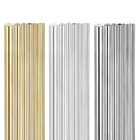 MECCANIXITY 21Pcs Brass Rod, 200mm Length 2-8mm Dia Brass Solid Round Rod Multiple Diameter Stainless Steel Aluminum Lathe Bar Stock for RC Model DIY Craft
