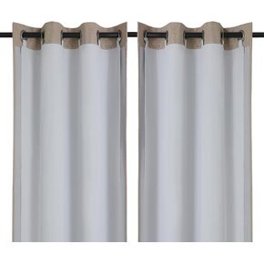 2 Panels 100% Blackout Curtain Liners, 100% Darkening Thermal Insulated Blackout Liner for 84 Inch Curtains, Each 50" Wx80 L, 2 Liners Per Set with 18 Pieces Rings