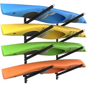 Adjustable Kayak Storage Rack, Freestanding Sup Storage Stand, Weatherproof Canoe Holder, Heavy Duty Paddleboard Bracket, Surfboard Bracket for Indoor, Outdoor, Garage, Shed, Dock…