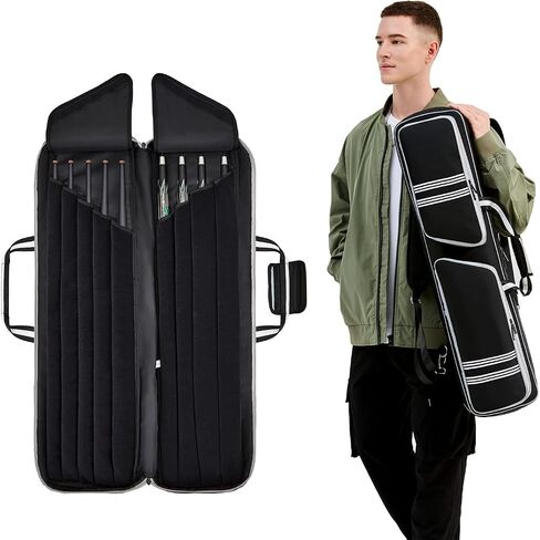 Pool Cue Case Soft Padded - Pool Stick Case 4x5 with Multi-pocket for 4 Butts and 5 Shafts Billiard Cue Carrying Case with Backpack Straps for Billiards Accessories Black in Saudi Arabia