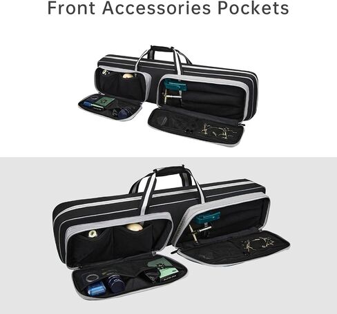 Pool Cue Case Soft Padded - Pool Stick Case 4x5 with Multi-pocket for 4 Butts and 5 Shafts Billiard Cue Carrying Case with Backpack Straps for Billiards Accessories Black in Saudi Arabia