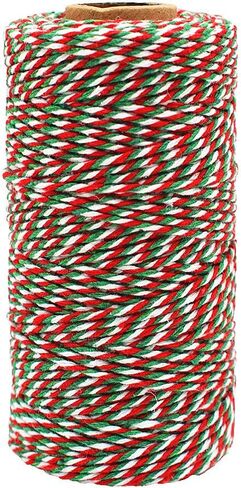 Bakers Twine Black and White, LaZimnInc Cotton Twine Packing String for Gardening, Decoration, Tying Cake and Pastry Boxes, Silverware, DIY Crafts & Gift Wrapping, Art and Crafts (2 mm/328Feet) in Saudi Arabia