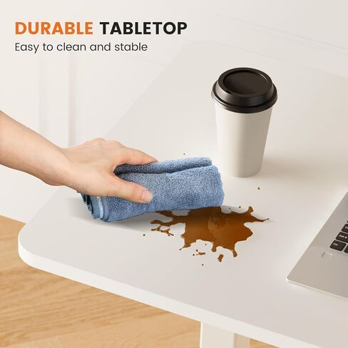Overbed Bedside Table with Wheels, Mobile Standing Desk Adjustable Height, Modern Portable Rolling Bed Table for Laptop Computer Writing, Hospital & Home Use, White in Saudi Arabia