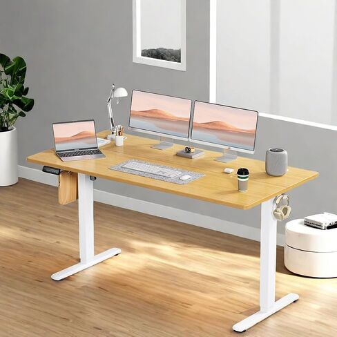 Overbed Bedside Table with Wheels, Mobile Standing Desk Adjustable Height, Modern Portable Rolling Bed Table for Laptop Computer Writing, Hospital & Home Use, White in Saudi Arabia