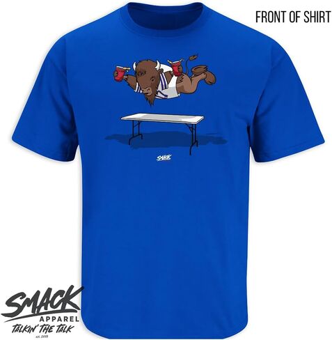 Buffalo Football Fans. Smash Tables Royal T-Shirt (Sm-5X) in Saudi Arabia
