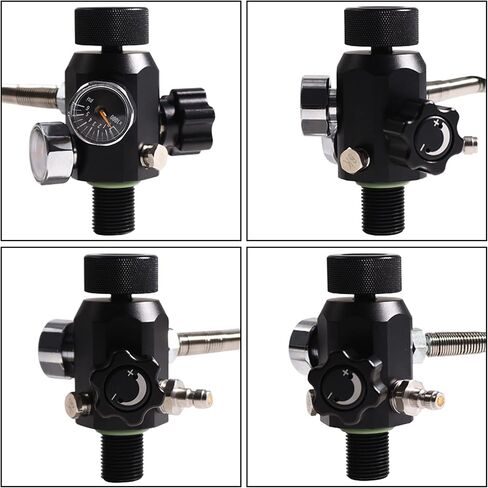 M18x1.5 DIN صمام محول غوص بالهواء المفتوح ثنائي المقياس Pcp صمام خزان غوص 4500 رطل لكل بوصة مربعة ضغط العمل مع خرطوم 20 بوصة لخزان الهواء، وبندقية الهواء PCP، وكرات الطلاء، وخزان HPA in Kuwait