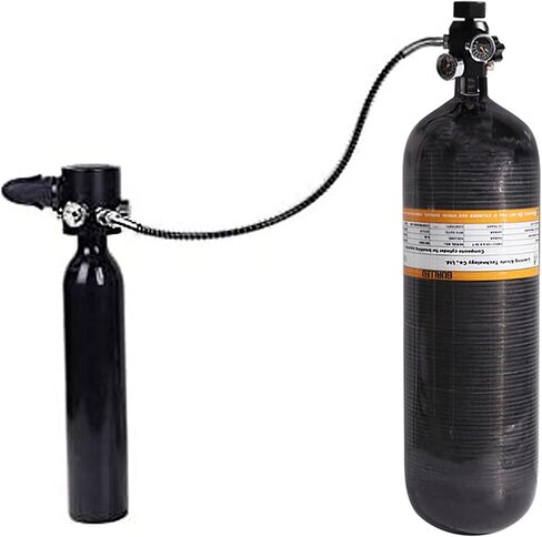 M18x1.5 DIN صمام محول غوص بالهواء المفتوح ثنائي المقياس Pcp صمام خزان غوص 4500 رطل لكل بوصة مربعة ضغط العمل مع خرطوم 20 بوصة لخزان الهواء، وبندقية الهواء PCP، وكرات الطلاء، وخزان HPA in Kuwait