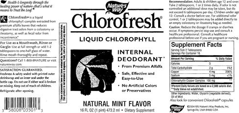 Natures Way Chlorofresh Liquid Chlorophyll 16 ozs (Mint Flavor) in Saudi Arabia
