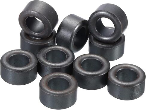 PATIKIL Ferrite Toroid Core 18mm x 10mm x 10mm, 10 Pack Transformer Inductor Coil Ring, Black in Saudi Arabia