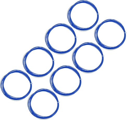 8Pcs Badminton Racket String - High Flexibility Training Nylon Racquet String Line Badminton Repair Accessory for Badminton (10Mx0.75mm, Blue) in Kuwait