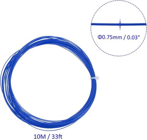 8Pcs Badminton Racket String - High Flexibility Training Nylon Racquet String Line Badminton Repair Accessory for Badminton (10Mx0.75mm, Blue) in Kuwait
