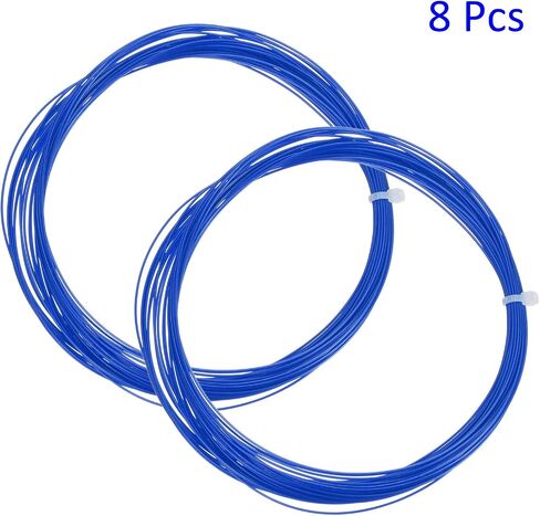 8Pcs Badminton Racket String - High Flexibility Training Nylon Racquet String Line Badminton Repair Accessory for Badminton (10Mx0.75mm, Blue) in Kuwait