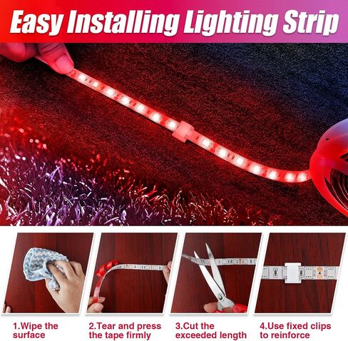 LED Boat Lights 32.8ft (2 Rolls of 16.4ft), LED Boat Strip Lights, Waterproof Boat Interior Light, Pontoon, Bass Boat, Kayak, Jon Boat, Cabin, Deck, Boat Navigation Lights(Red) in Saudi Arabia