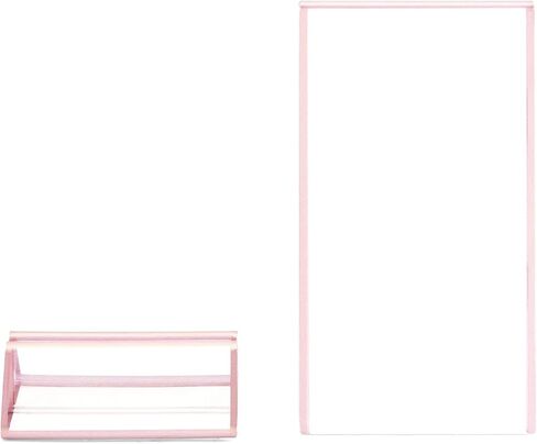 حامل لافتات من الأكريليك الشفاف من Stockroom Plus بحواف ذهبية وردية، حامل رأسي (4 × 6 بوصات، 6 عبوات) in Kuwait