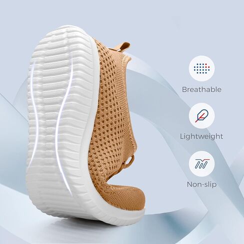 أحذية Flysocks سهلة الارتداء للنساء - أحذية رياضية عصرية للمشي غير قابلة للانزلاق، خفيفة الوزن وقابلة للتنفس، أحذية ركض شبكية مريحة in Kuwait