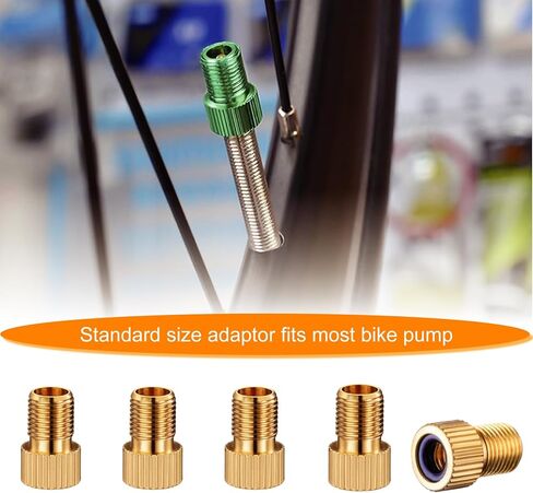 VANSIHO Aluminum Presta to Schrader Converter Car Valve Adapter Bicycle Bike Tube Pump Air Compressor Tools 5pcs (Black) in Kuwait