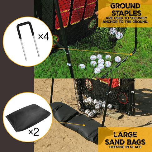 Baseball Pitching Net with Strike Zone Target for Training | Pitchers Practice Net for Baseball & Softball Throwing Net Rebounder in Saudi Arabia