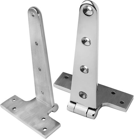Stainless Steel T Hinges Marine Grade, 4 x 2 inch (100 x 54 mm), 6 x 3 inch (150 x 72 mm), 8 x 4 inch (196 x 97 mm), 316 SS, Boat Hinges with Screws in Saudi Arabia