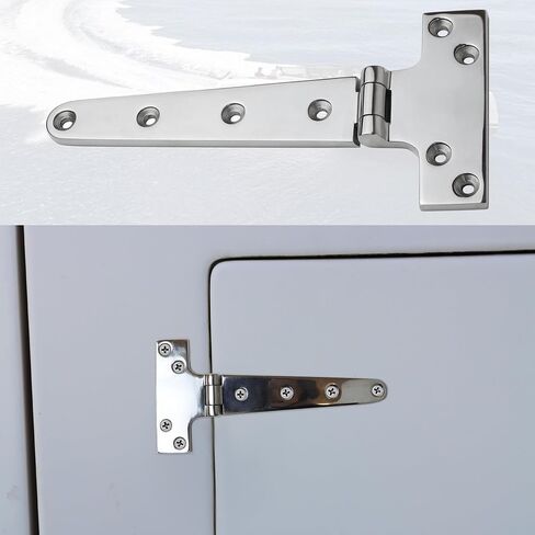 Stainless Steel T Hinges Marine Grade, 4 x 2 inch (100 x 54 mm), 6 x 3 inch (150 x 72 mm), 8 x 4 inch (196 x 97 mm), 316 SS, Boat Hinges with Screws in Saudi Arabia