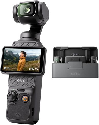 DJI Osmo Pocket 3، كاميرا تسجيل فيديو مع CMOS 1 بوصة وفيديو 4K/120 إطارًا في الثانية، تثبيت ثلاثي المحاور، تركيز سريع، تتبع الوجه/الأشياء، شاشة لمس قابلة للدوران 2 بوصة، كاميرا فيديو صغيرة للتصوير الفوتوغرافي، يوتيوب in Kuwait