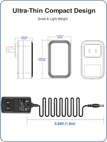 [ UL Listed] VOLTKARE 9V 1000mA /800mA Guitar Pedal Power Supply for BOSS PSA Effects Pedal, Distortion, Casio Keyboard, Zoom Guitar Multi Effects Pedal, Center Negative, DC-9V-US in Kuwait