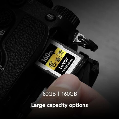 Lexar 80GB Professional CFexpress Type A Gold Series Memory Card, Up to 900MB/s Read, Cinema-Quality 8K Video, Rated VPG 400 (LCAGOLD080G-RNENG) in Saudi Arabia