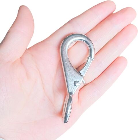 2/4Pcs Fixed Snap Hook, Stainless Steel 316 Mini Directional Hook with Fixed Ring Boat Rigging Quick Release Fixing Buckle in Saudi Arabia