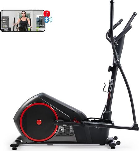 جهاز تدريب بيضاوي الشكل من شركة Sunny Health & Fitness Smart Endurance مع خطوة ممتدة، جهاز تمرين القلب المنزلي وجهاز تدريب لكامل الجسم، وصلة بلوتوث حصرية لتطبيق SunnyFit، خطوة اختيارية مقاس 14 بوصة و18 بوصة in Kuwait