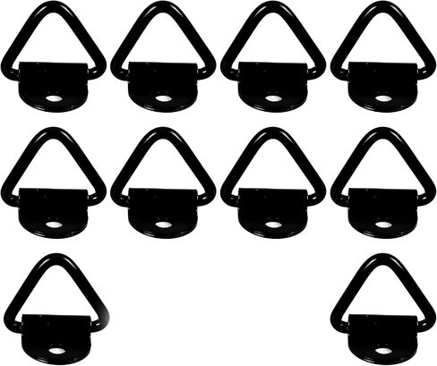 CAVO 10 PCS V-Ring Tie Down Anchors for Trailer, Pickup, Warehouse, Boat, Cargo Hooks, Black Heavy Duty Steel V Ring Anchor with Anti-Corrosion Coating, Trailer Accessories, Truck Bed Tie Downs in Kuwait