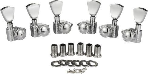 3 per side Guitar Locking Tuners 21:1 Locking Tuning Keys Guitar Tuning Machine Heads with Keystone Handle for Acoustic Guitars/LP Les Paul/SG/ES Guitars Black in Saudi Arabia