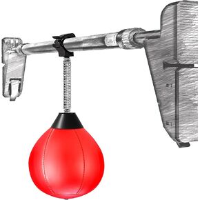 Punching Bag Add-On for Pull-Up Bars, Quick Release (PullUp Bar Not Included) - Enhance Upper Body Strength and Cardio, Stress Relief Anywhere