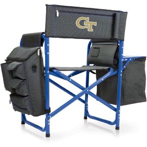PICNIC TIME NCAA Oklahoma Sooners Fusion Camping Chair with Side Table and Soft Cooler - Beach Chair for Adults - Lawn Chair