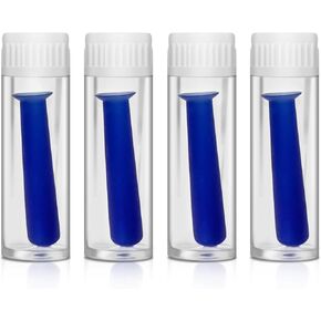 Contact Lens Extraction Tool 4 Piece Silicone Hollow for RGP and Scleral Lenses - Plunger Suction Cups - Blue