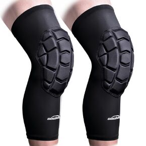 COOLOMG Basketball Knee Pads Wrestling Football Knee Sleeves Youth Kids Adult Knee Support White M